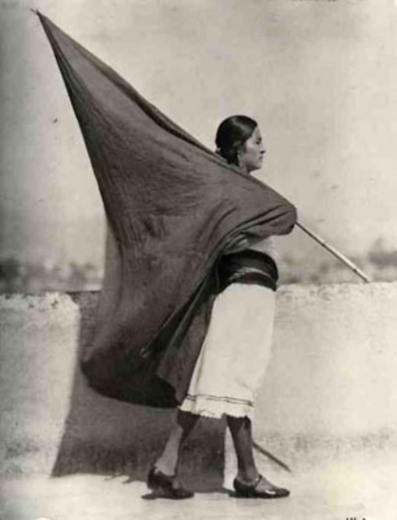 Tina Modotti Woman with Flag 1928