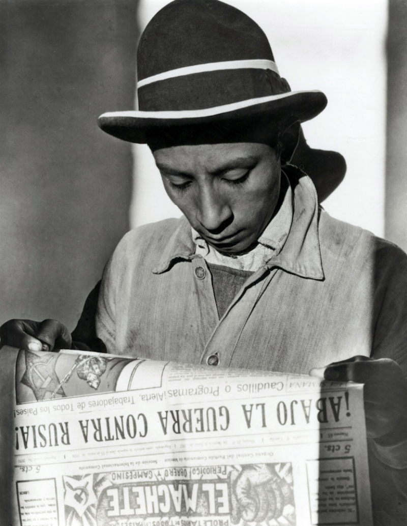Tina Modotti Worker Reading El Machete 1927