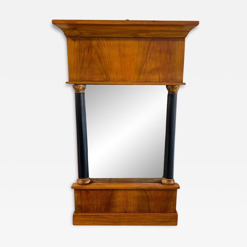 Tiny Biedermeier Wall Mirror Cherry Veneer South Germany circa 1820