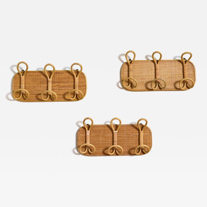 Tito Agnoli Italian Rattan Coat Rack