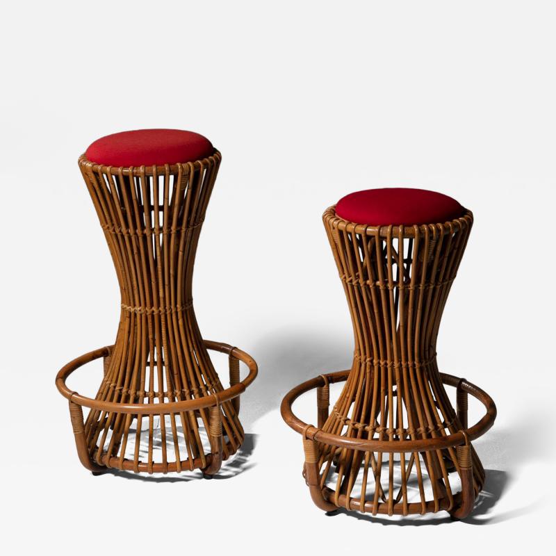 Tito Agnoli Pair of High Stools by Tito Agnoli for Bonacina