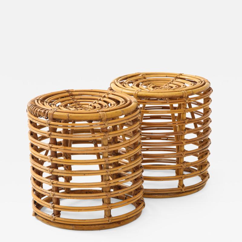 Tito Agnoli Pair of Stools Tables Italy c 1960