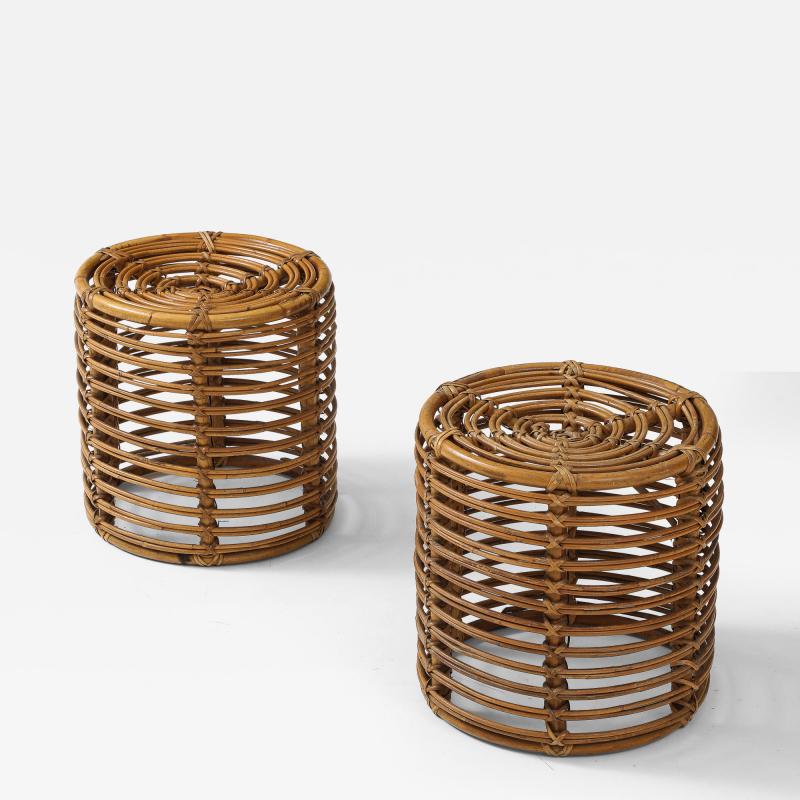 Tito Agnoli Pair of Tito Agnoli Cane Stools Italy 1950 60