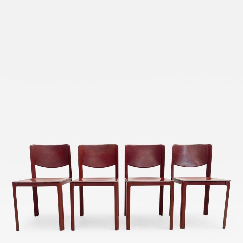 Tito Agnoli Set of 8 Sistina Saddle Dining Chairs by Tito Agnoli for Matteo Grassi