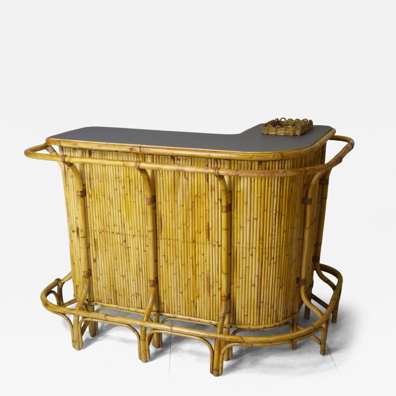 Tito Agnoli Tito Agnoli cocktail bar in bamboo 1960s