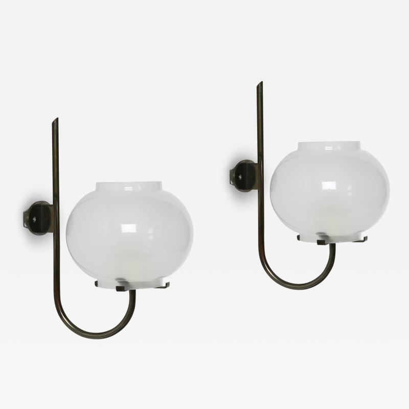 Tito Agnoli Tito Agnoli for Oluce sconces a pair