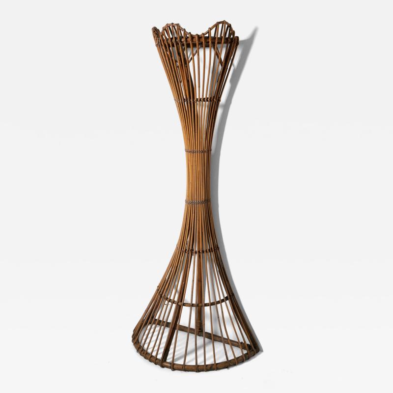 Tito Agnoli Wicker Coat Stand by Tito Agnoli for Bonacina