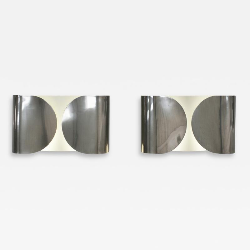 Tobia Scarpa Mid Century Modern Tobia Scarpa Foglio Edited By Flos Pair of Italian Sconces