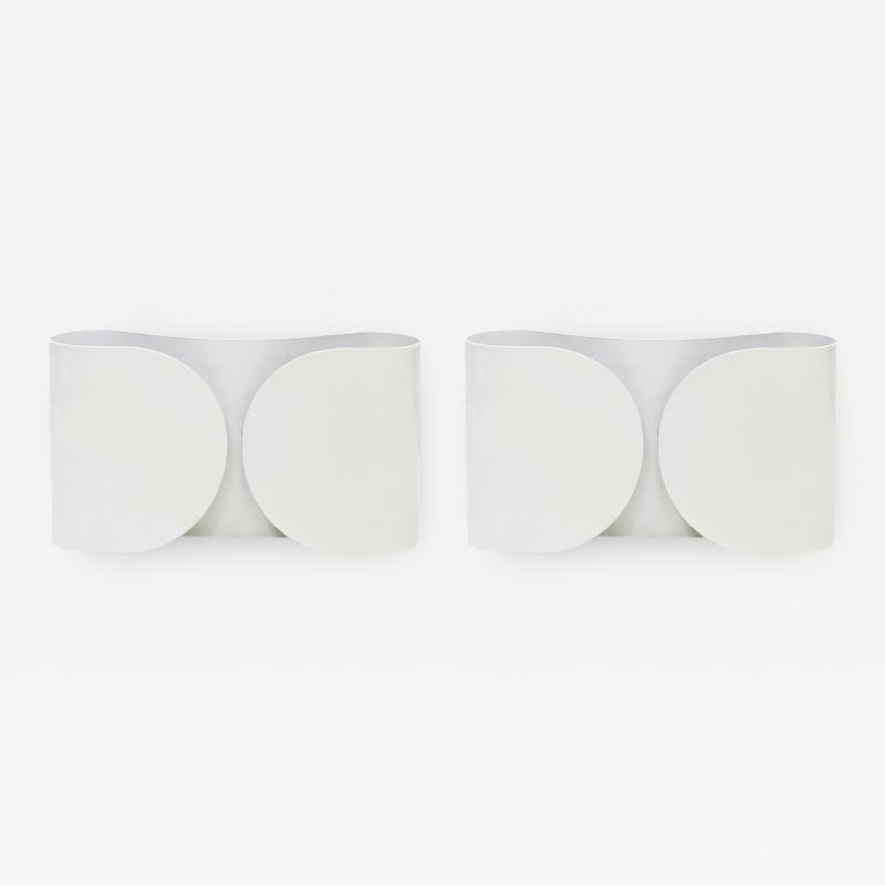 Tobia Scarpa Mid Century Modern Tobia Scarpa Model Foglio Pair of Italian Sconces