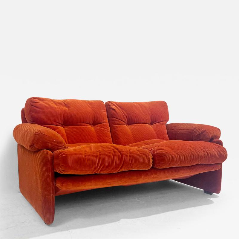 Tobia Scarpa Orange Mid Century Coronado Sofa by Tobia Scarpa for B B Italia