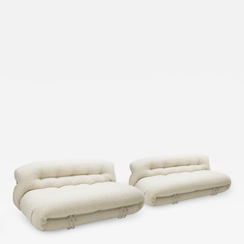 Tobia Scarpa Pair of Soriana Sofas Designed by Tobia Scarpa Edited by Cassina Italy 1960s