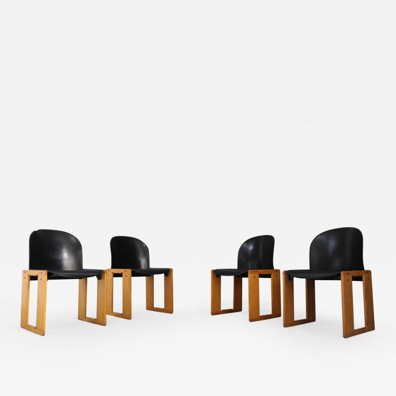 Tobia Scarpa Set of 4 chairs Tobia Shoe serious AFRA for B B italy