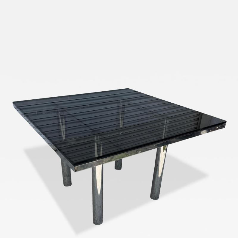 Tobia Scarpa Tobia Scarpa for Gauvina Andre Dining Table w Smoked Glass Top