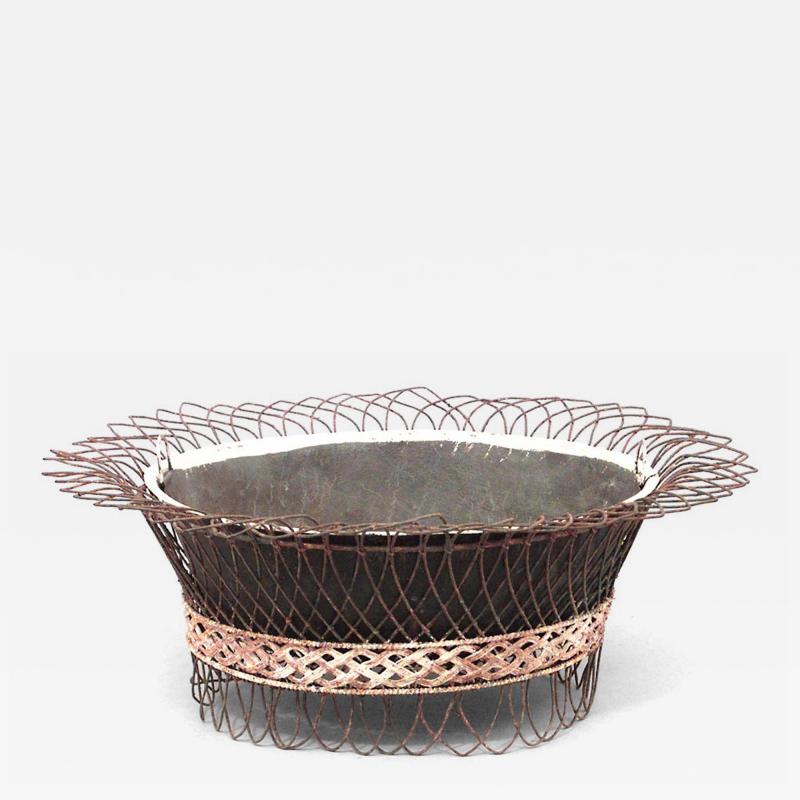 Tole Metal Filigree Basket