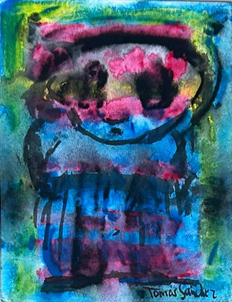 Tomas Sanchez Abstract Watercolor Painting Tomas Sanchez Cuban American Artist