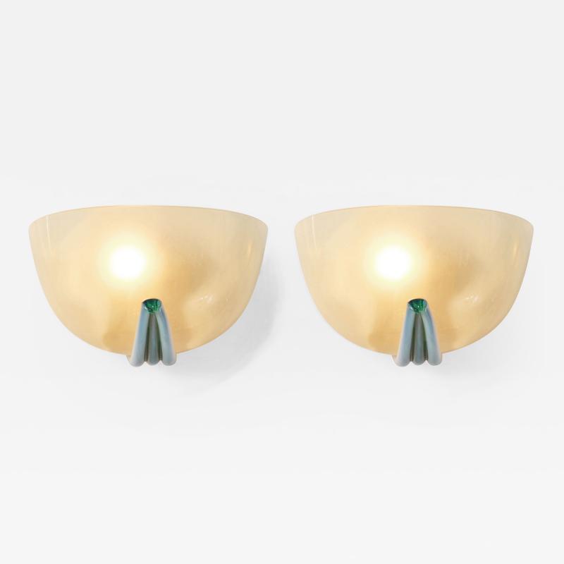 Tomaso Buzzi Pair of Italian 1930s wall lights by Tomaso Buzzi for Venini