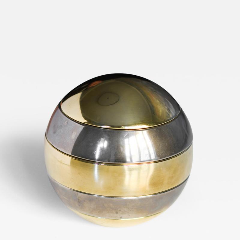 Tommaso Barbi 70s Ashtray Set by Tommaso Barbi in Metal and Brass