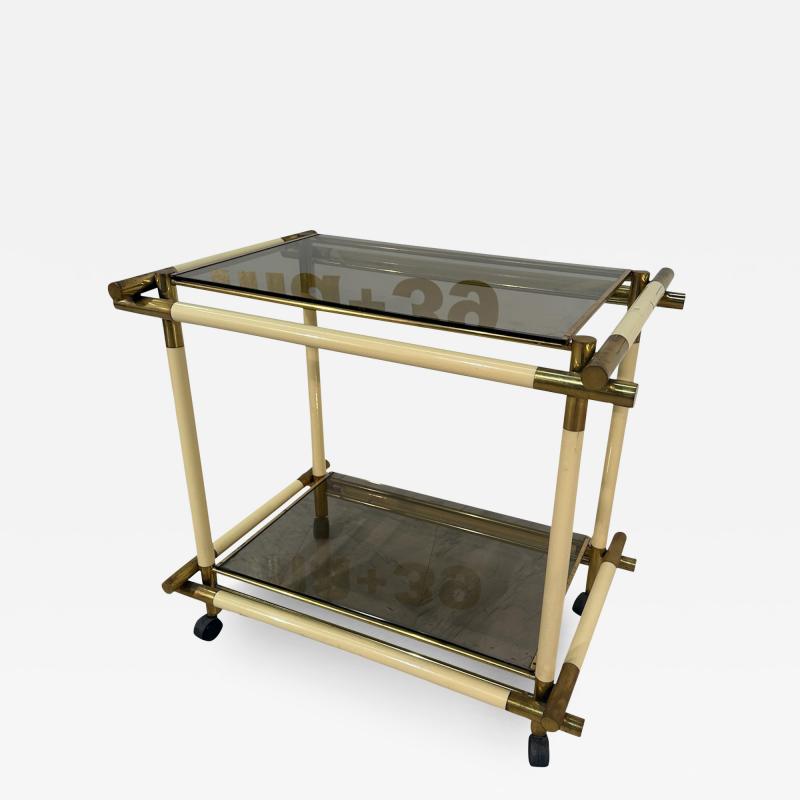 Tommaso Barbi Mid Century Italian Bar Cart by Tommaso Barbi 1970s