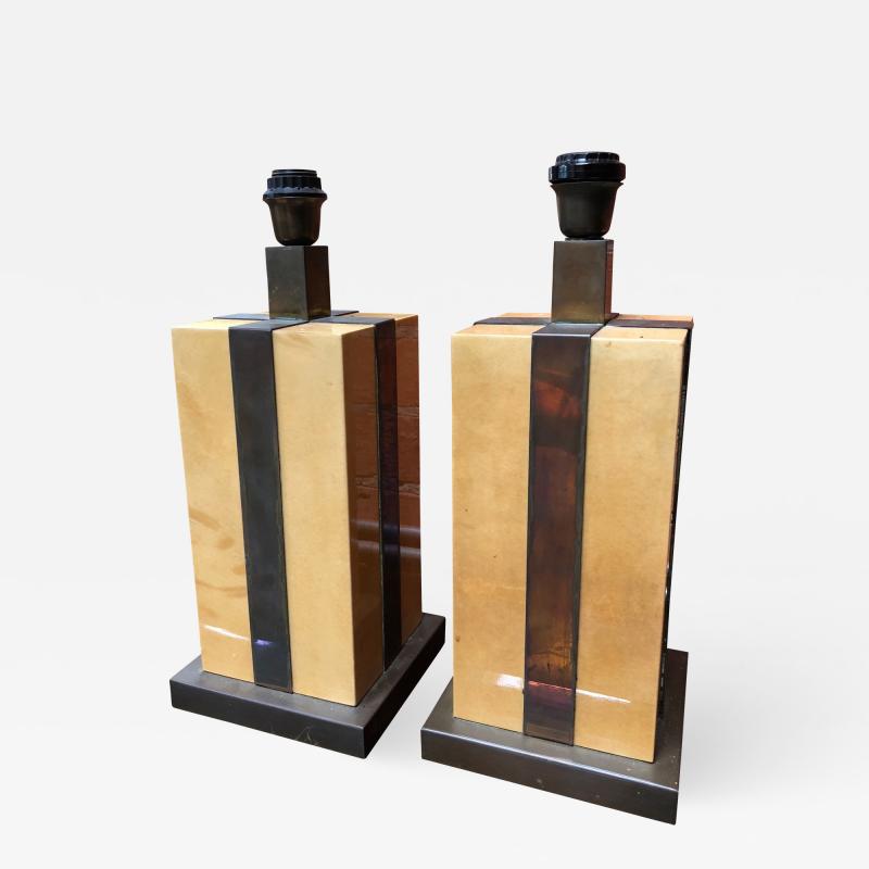 Tommaso Barbi Pair of Amazing Italian Table Lamps 1970s by Tommaso Barbi