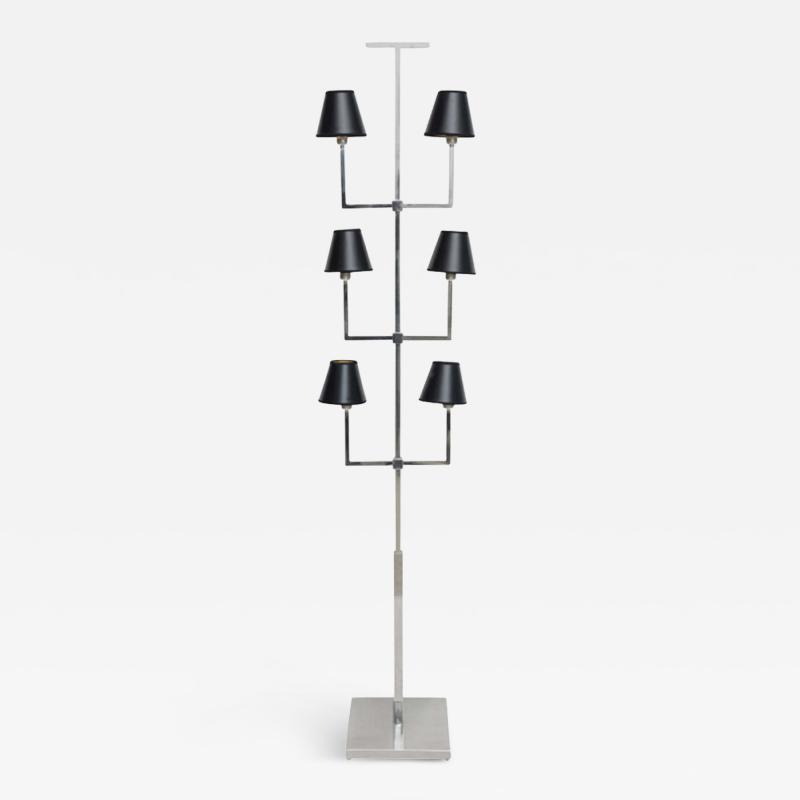 Tommi Parzinger American Modern Chrome Six Light Floor Lamp Tommi Parzinger 1960s