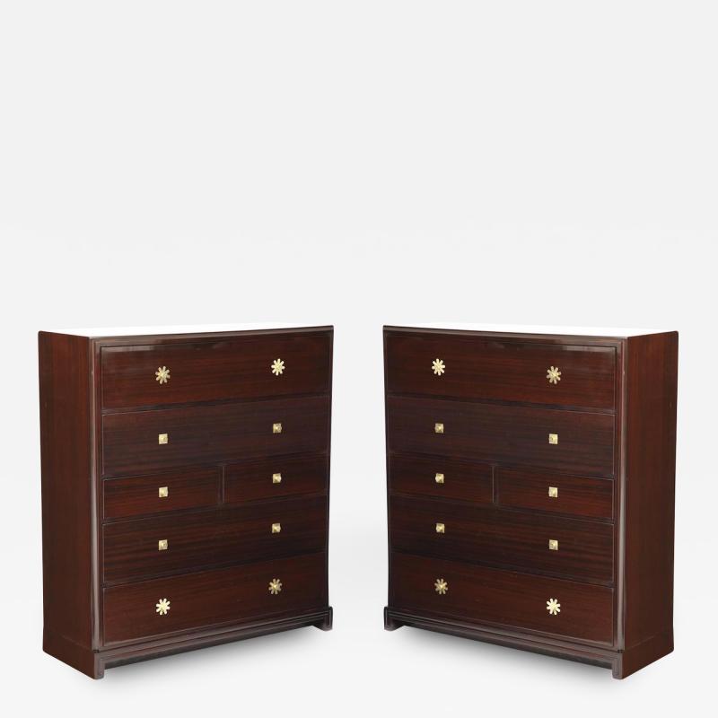 Tommi Parzinger Custom Parzinger Mahogany Chests