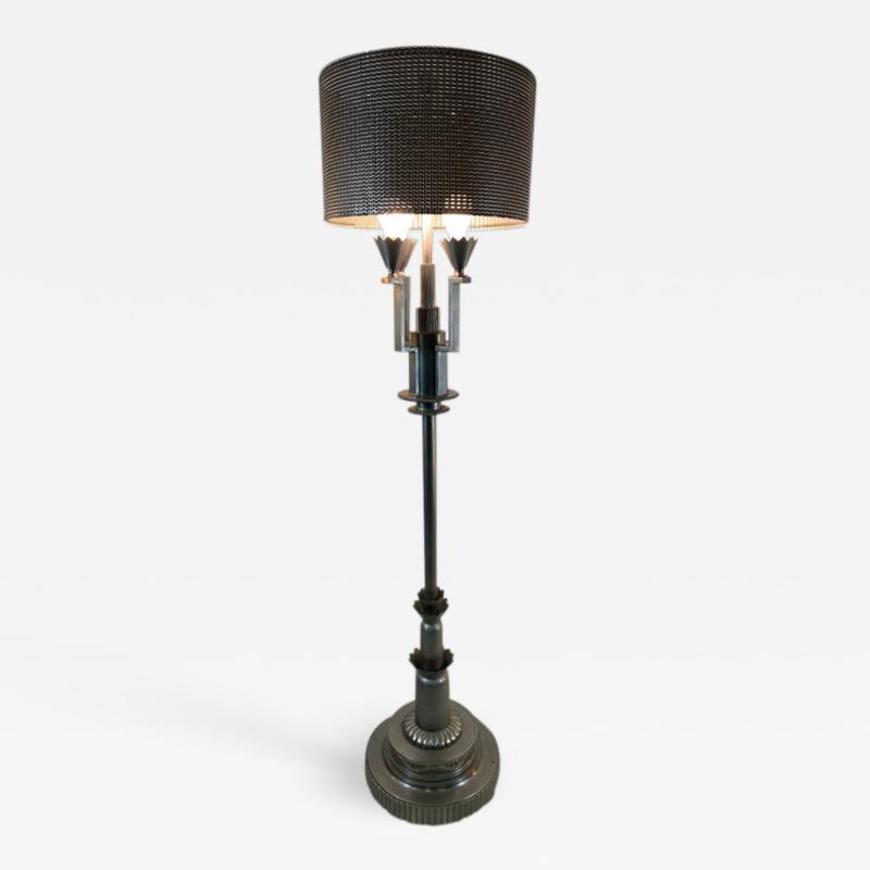 Tommi Parzinger MONUMENTAL ART DECO REVIVAL FLOOR LAMP IN THE MANNER OF TOMMI PARZINGER