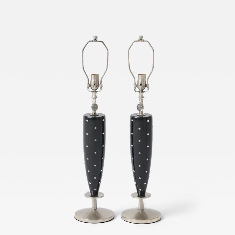 Tommi Parzinger Parzinger Style Rhinestone Studded Lamps