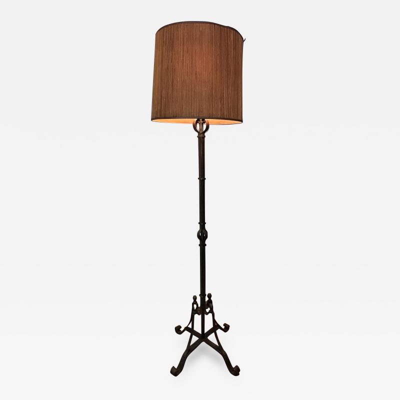 Tommi Parzinger TOMMI PARZINGER SCROLLED BLACK IRON FLOOR LAMP