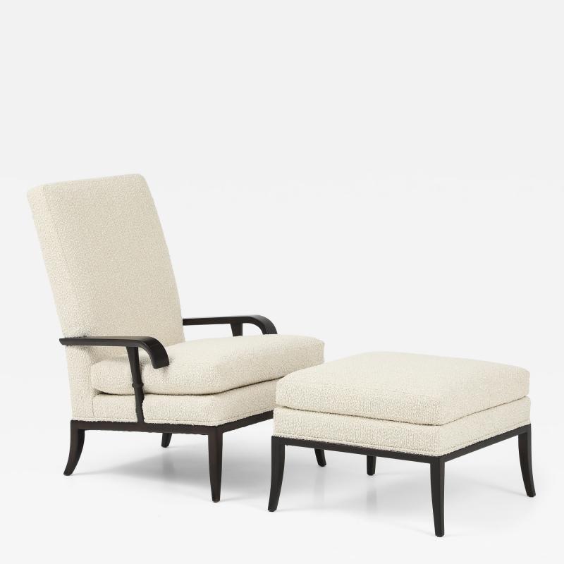 Tommi Parzinger Tommi Parzinger Lounge Chair and Ottoman By Parzinger Originals