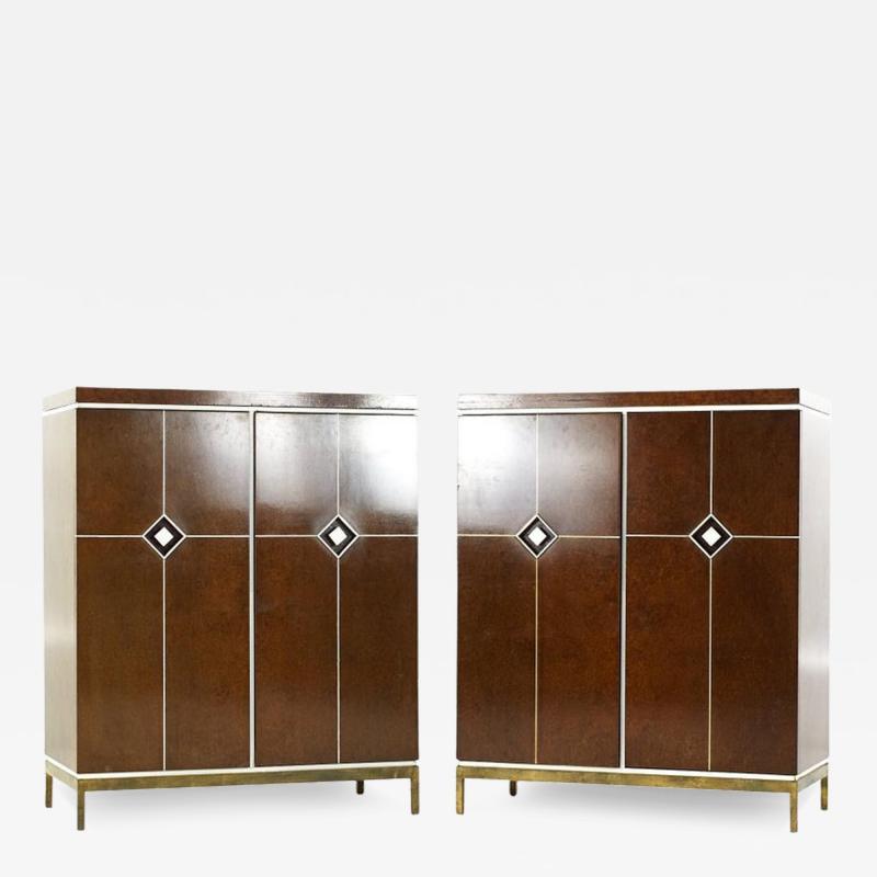 Tommi Parzinger Tommi Parzinger for Charak Mid Century Bar Cabinet Pair