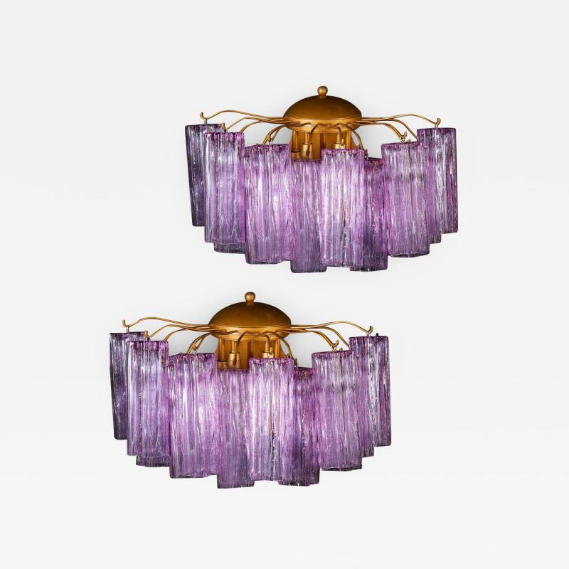 Toni Zuccheri Four Midcentury Colored Murano Glass Scones by Tony Zuccheri for Venini