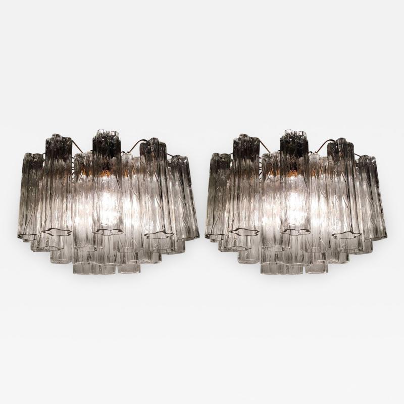 Toni Zuccheri Pair of Venini Tronchi Sconces by Toni Zuccheri 1970s