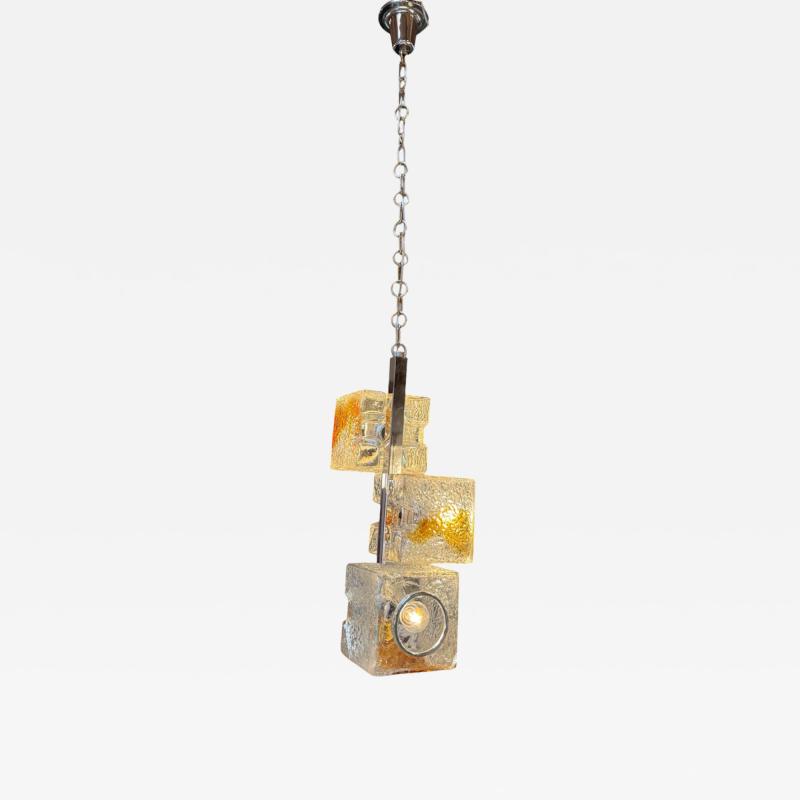 Toni Zuccheri Toni Zuccheri for VeArt Murano 3 Light Pendant Italy 1970s
