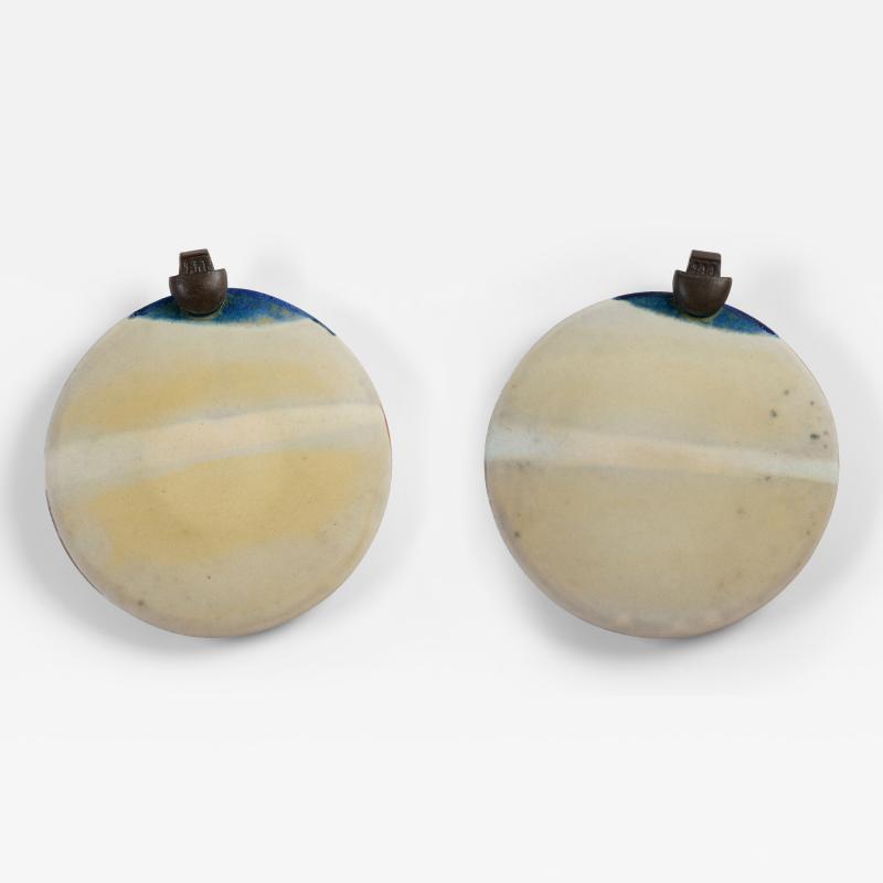 Tonino Negri Pair of Contemporary Ceramic Sconces by Tonino Negri