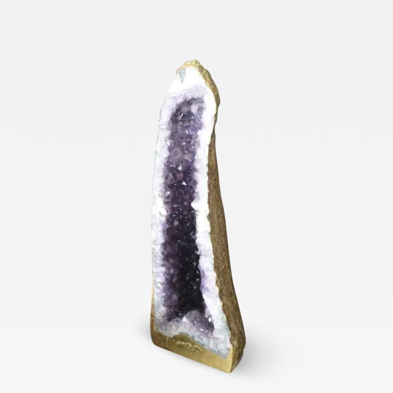 Tony Duquette Amethyst Geode in 22 Karat Gold Leaf