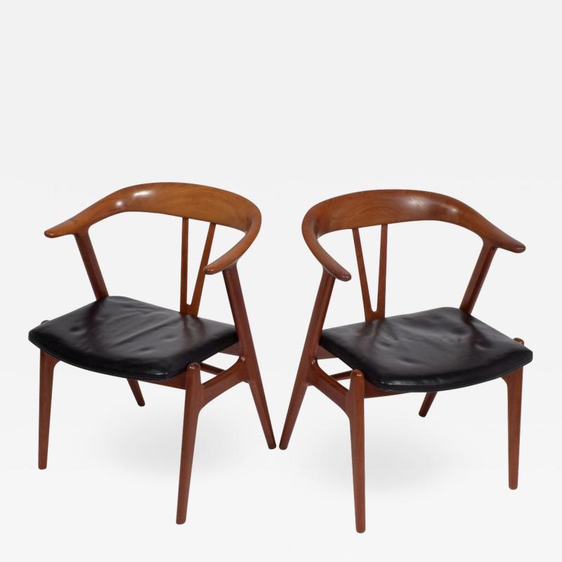 Torbjorn Afdal Pair arm chairs by Torbjorn Afdal for Bruksbo