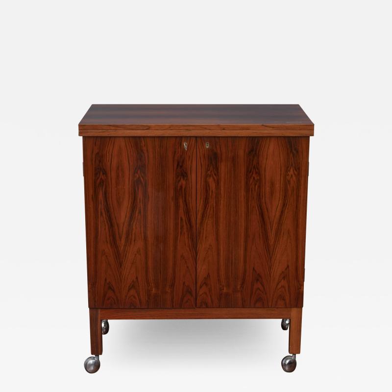 Torbjorn Afdal Scandinavian Modern Rosewood Bar Cabinet by Torbjorn Afdal for Bruskbo