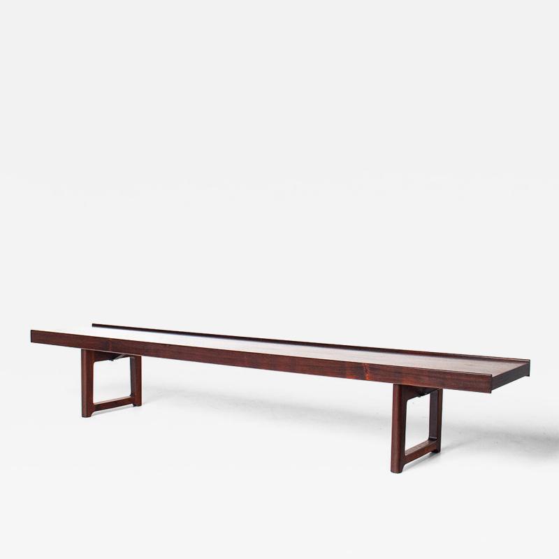 Torbjorn Afdal Torbj rn Afdal Extra Long Rosewood Krobo Bench Norway 1960s