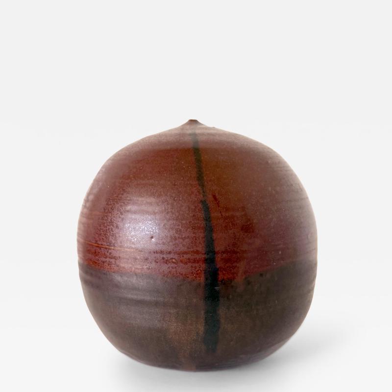 Toshiko Takaezu Ceramic Closed Form Moon Pot by Toshiko Takaezu