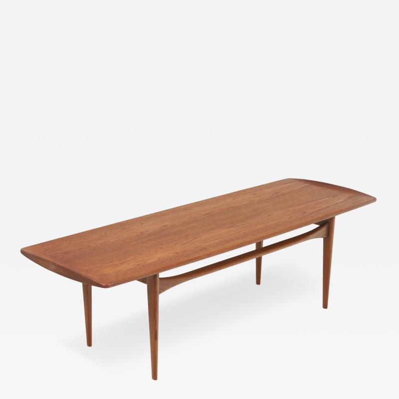 Tove Edvard Kindt Larsen Scandinavian Modern Teak Coffee Table by Tove Edvard Kindt Larsen