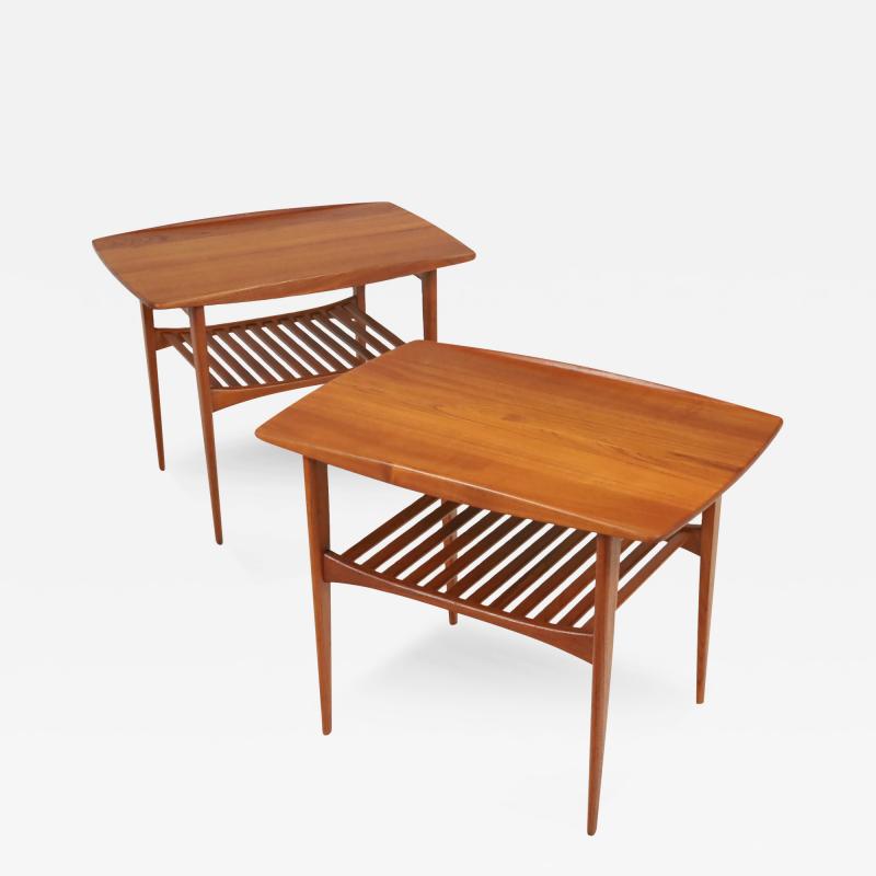 Tove Edvard Kindt Larsen Scandinavian Modern Teak Side Tables Designed by Tove Edvard Kindt Larsen