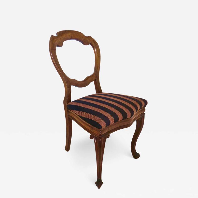 Traditional Victorian Balloon Back Side Chair English Circa 1850