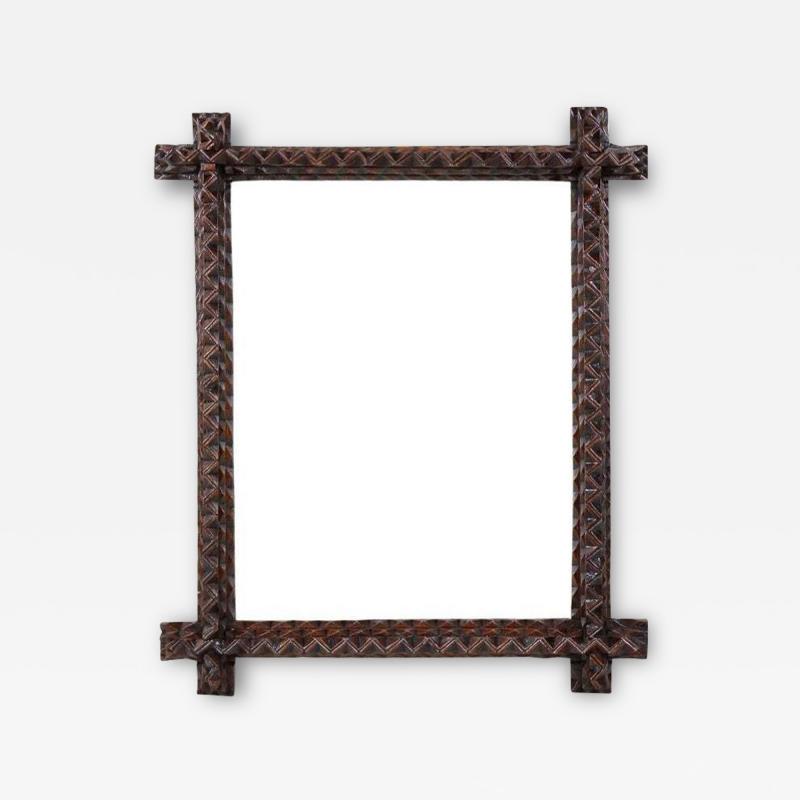 Tramp Art Photo Frame Rustic Style 19th Century Austria circa 1880