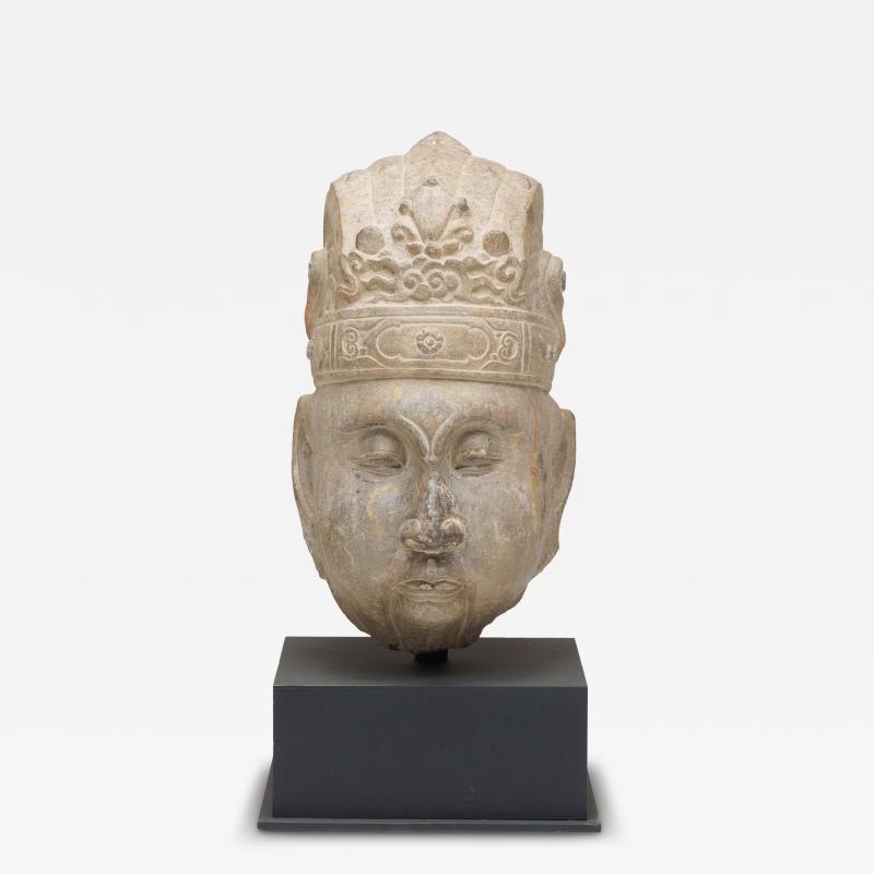 Tranquil Stone Bodhisattva Head