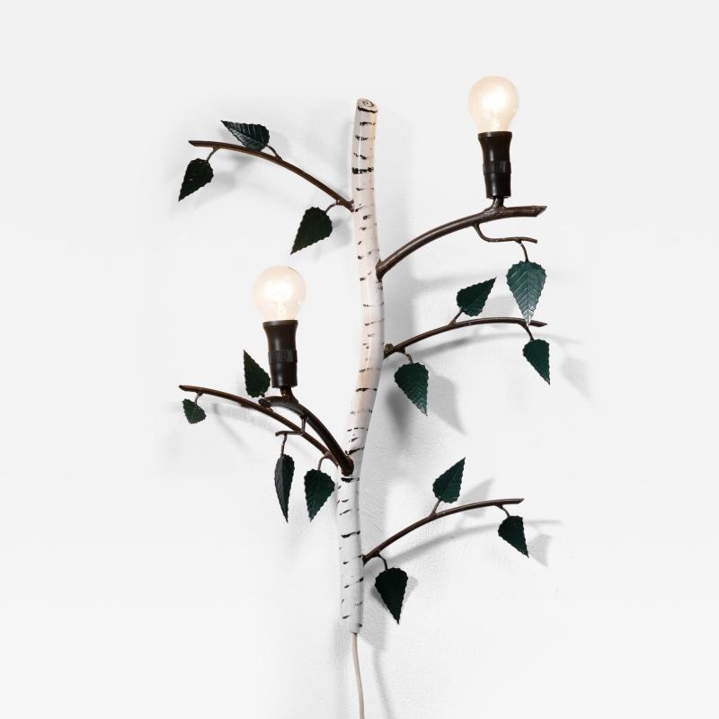 Tree branch wall lamp