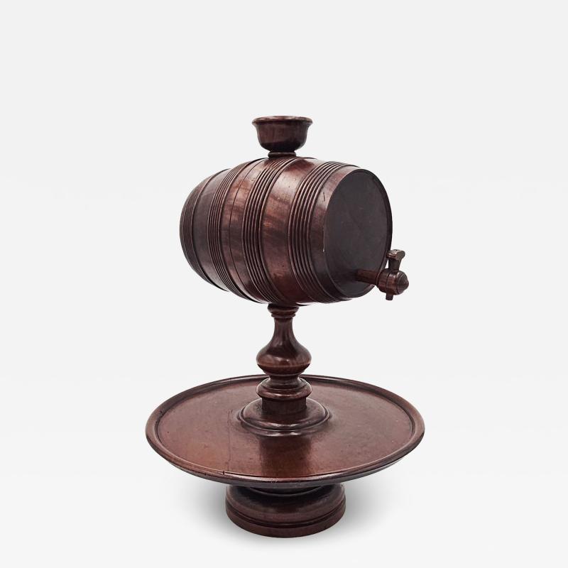 Treen Keg on Stand England late 19th early 20th century