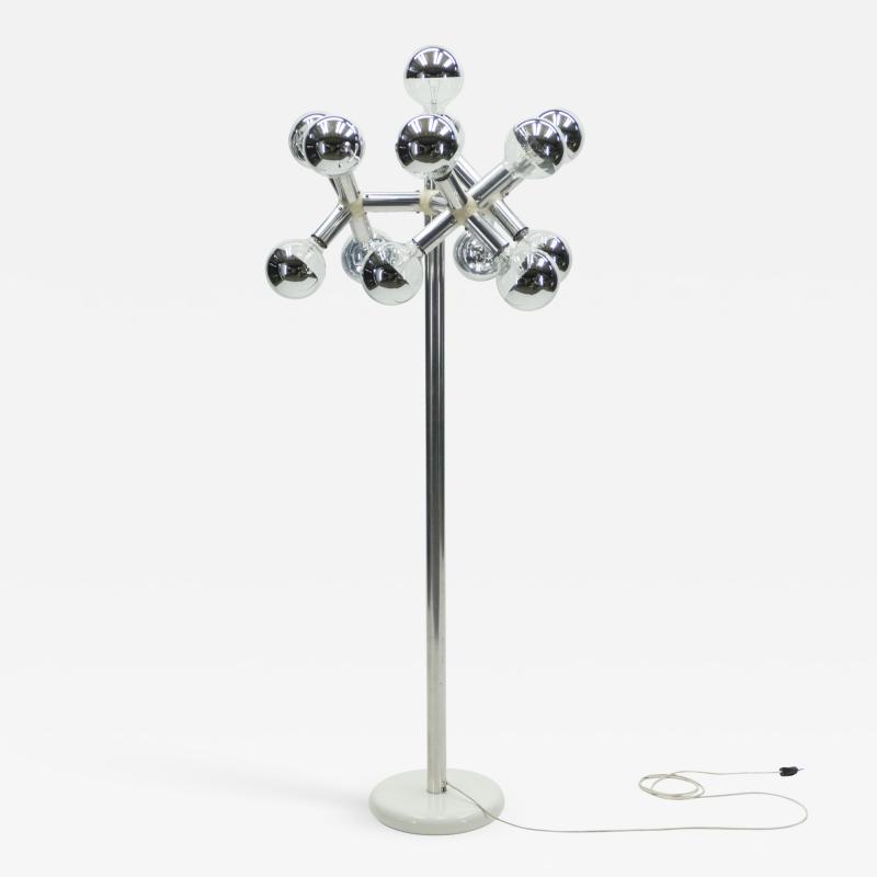 Trix Robert Haussmann Swiss Mid century chrome floor lamp Trix and Robert Haussmann 1965