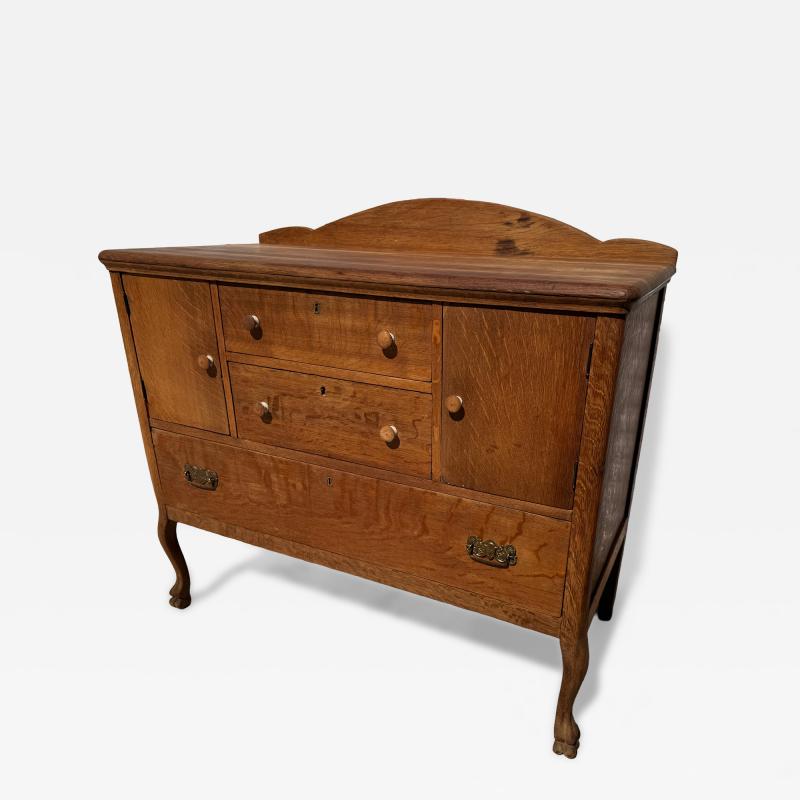 Turn of the Century Tiger Oak Sideboard