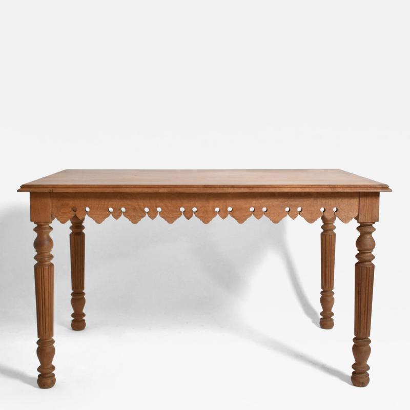 Turned oak rustic console table XIXth c 