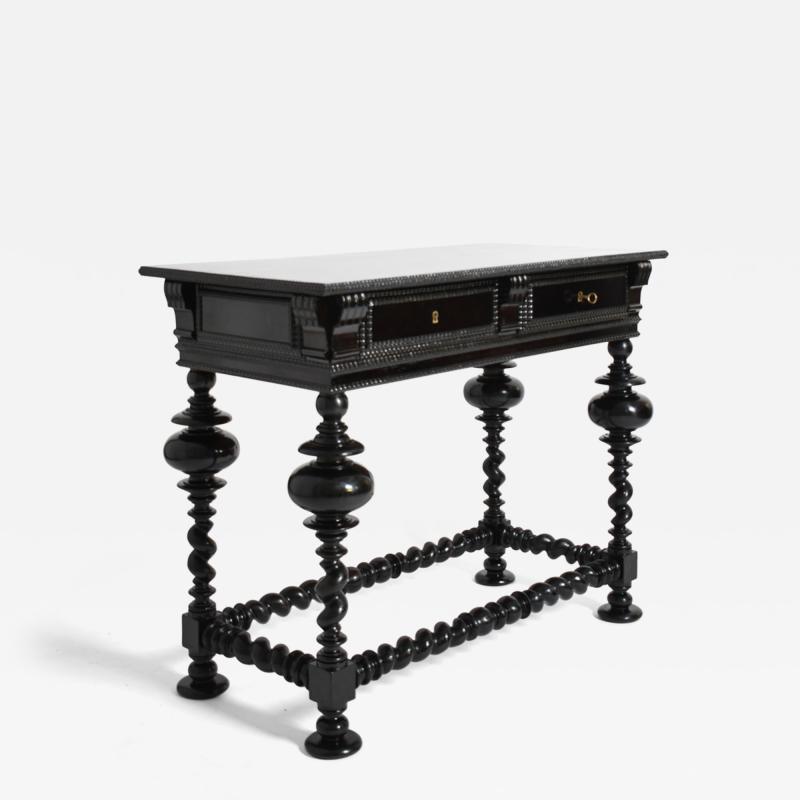Turned wood dark rosewood table XIXth c 